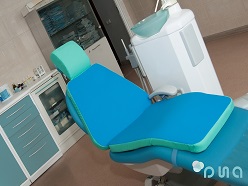 Матрас ортопедический стоматологический Premium укороченный двухцветный (голубой/зеленый) от Коралл-Дент